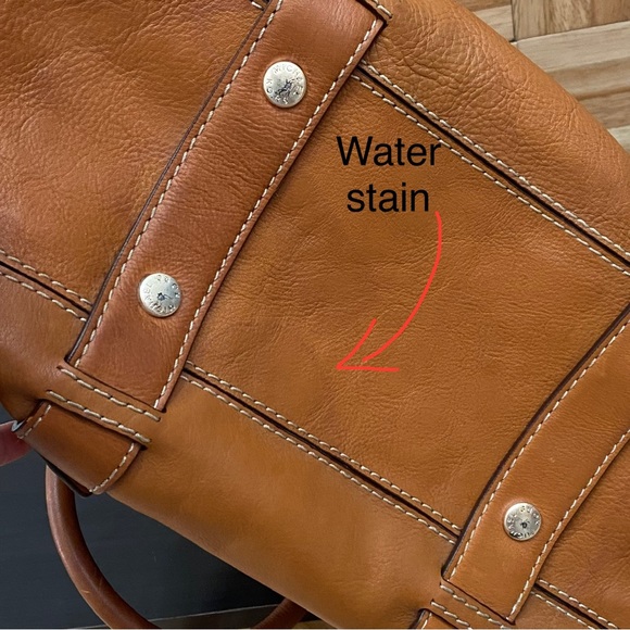 MICHAEL Michael Kors Brookville Update Cognac Brown Leather Medium Bowling Bag - Picture 12 of 14